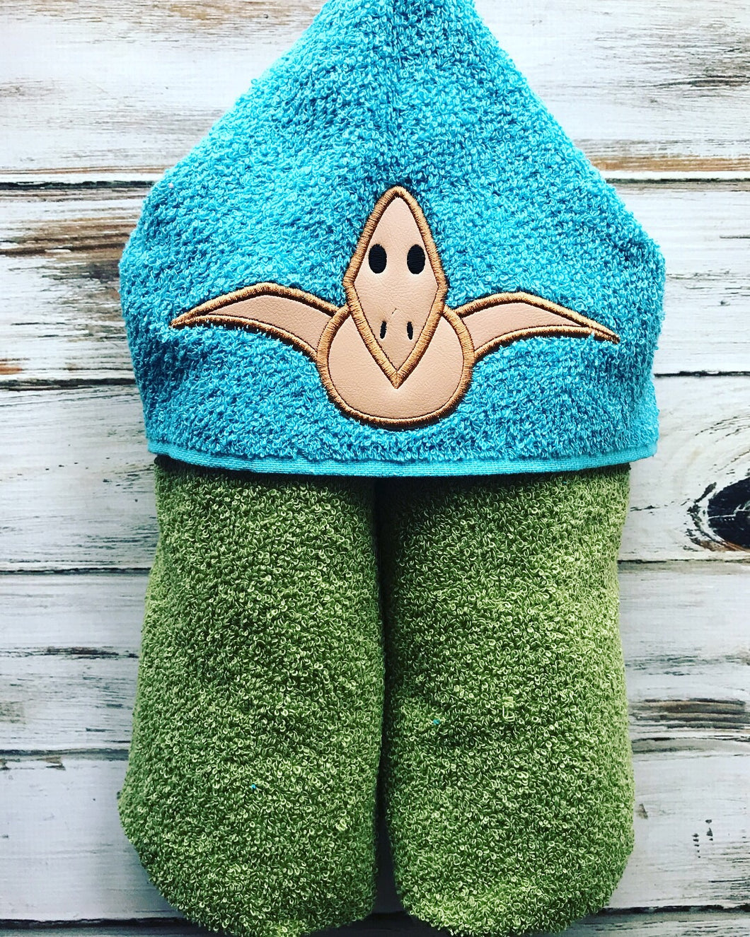 Pterodactyl Dinosaur Hooded Towel
