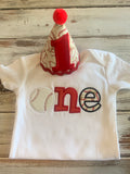 Baseball 1st birthday smash cake outfit