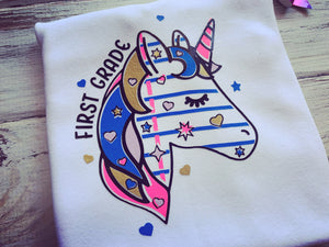 Unicorn 1st Grade back to School Shirt