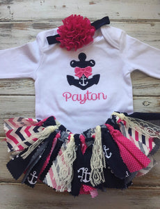 Girls 3 piece nautical outfit