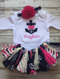 Girls 3 piece nautical outfit