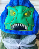 Dinosaur T Rex Hooded Towel