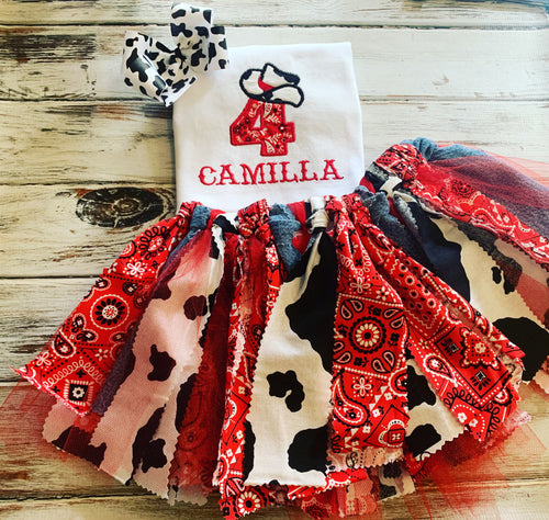Cowgirl birthday outfit