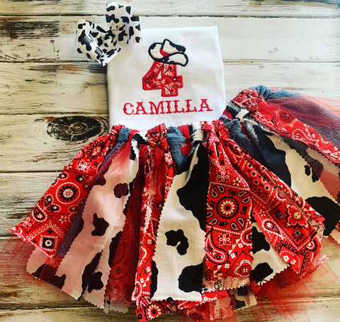 Cowgirl birthday outfit