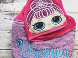 LOL Doll hooded towel