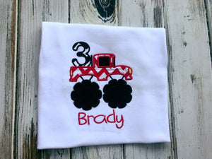 Monster truck 3rd birthday shirt