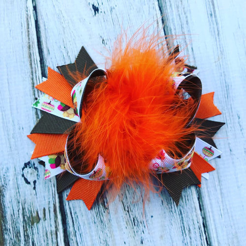 Fall Thanksgiving Over The Top Bow