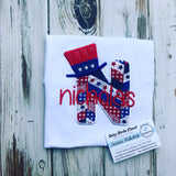 Patriotic Shirt, Uncle Sam Monogrammed Shirt
