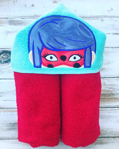 Ladybug heroine Hooded Towel