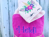 Unicorn Hooded Towel
