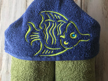 Fish hooded towel