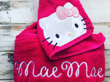 Hello Kitty hooded towel