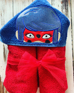Ladybug heroine Hooded Towel