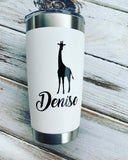 Giraffe name vinyl decal
