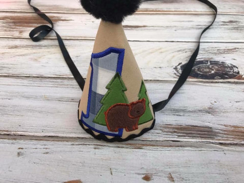 Birthday hat, camping birthday hat, party hat