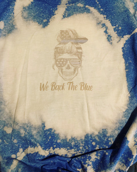 We Back The Blue Bleached Shirt