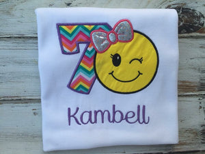 Girls emoji birthday shirt