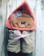Gingerbread girl hooded towel