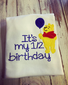 Winnie the Pooh half Birthday Shirt
