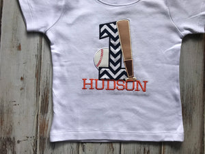 Baseball 1st Birthday Shirt