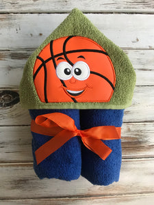 Basketball hooded towel