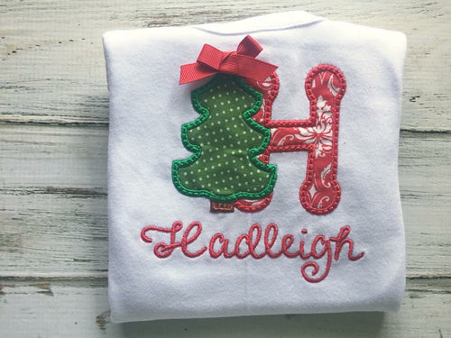 Christmas Tree Alphabet shirt or onesie