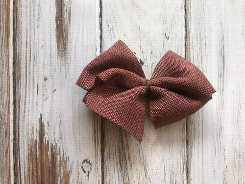 Brown Burlap medium bow
