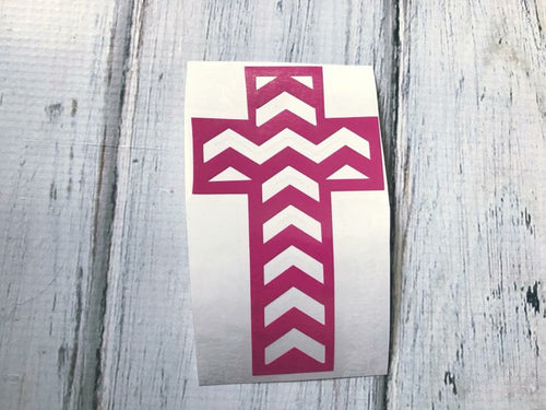 Chevron Cross vinyl decal