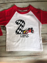 Roadster Racer Mickey Raglan Birthday shirt