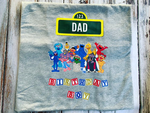 Sesame Street family Birthday shirts