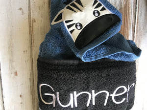 Zebra Hooded Towel