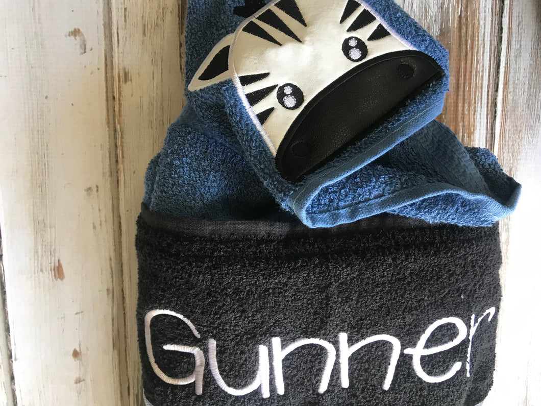 Zebra Hooded Towel