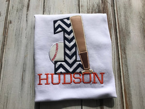 Baseball 1st Birthday Shirt