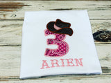 Cowgirl birthday shirt, cowboy birthday shirt
