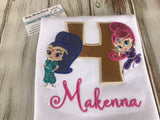 Shimmer and Shine 4th Birthday Shirt