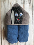 Race car Tire Hooded Towel