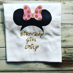 Minnie Mouse birthday family shirts
