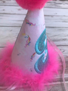 Unicorn birthday hat, party hat