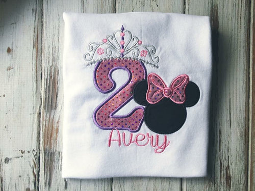 Princess Mouse birthday shirt or bodysuit