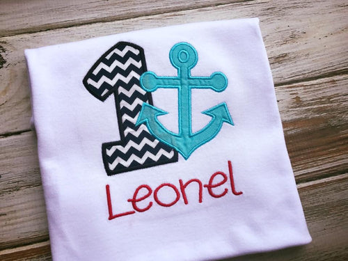 Nautical 1st birthday shirt or onesie