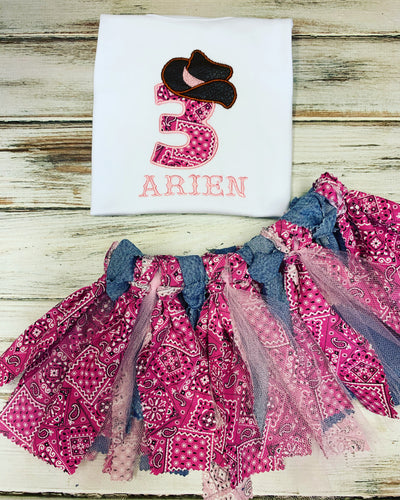 Cowgirl birthday outfit
