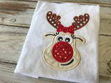 Christmas Girl Reindeer Shirt or Onesie