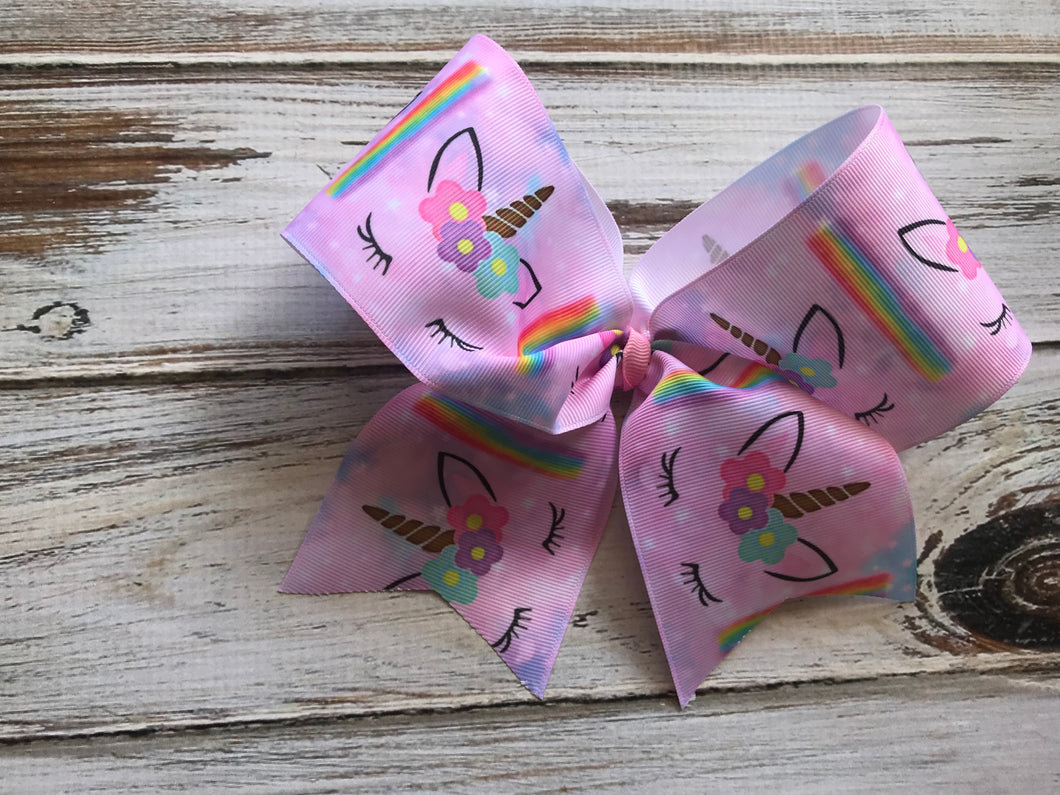 Unicorn Cheer Bow