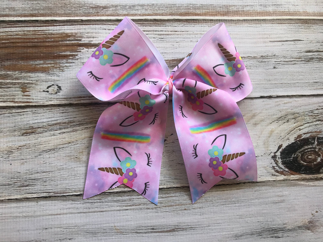 Unicorn Cheer Bow