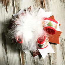 Christmas Over The Top Bow 7 inches wide