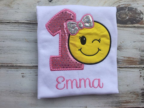 1st birthday emoji shirt or onesie
