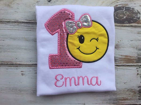 1st birthday emoji shirt or onesie