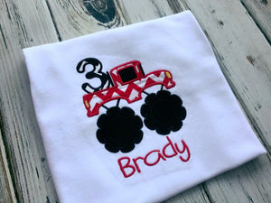 Monster truck 3rd birthday shirt