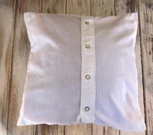 Button up shirt made into a pillow cover
