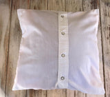 Button up shirt made into a pillow cover
